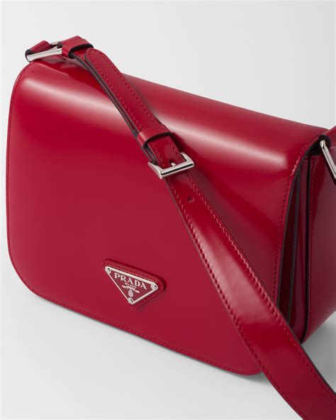 prada leather hand bag orange|prada shoulder bag price.